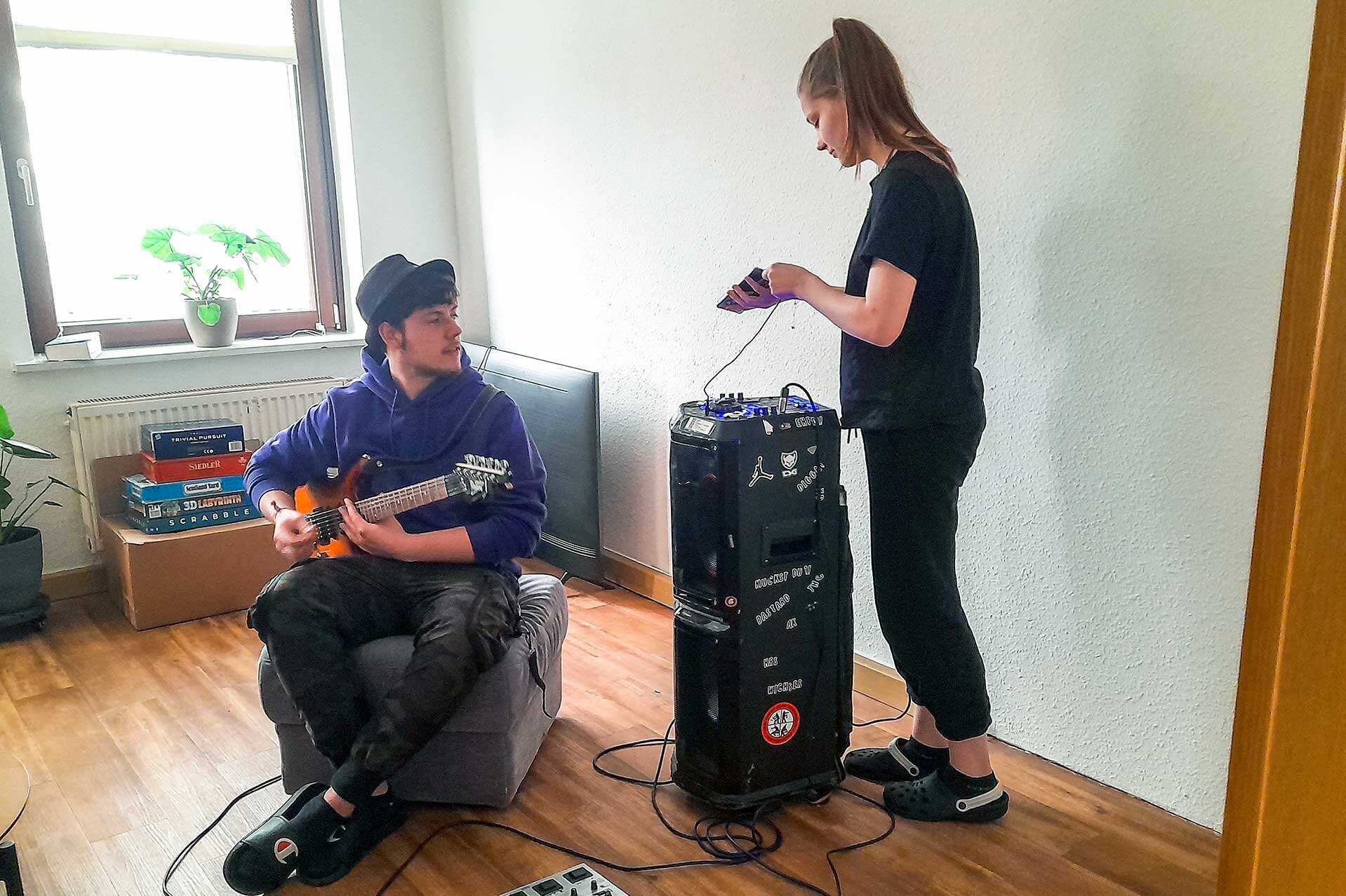 Soundcheck während der Proben