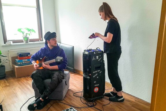 Soundcheck während der Proben