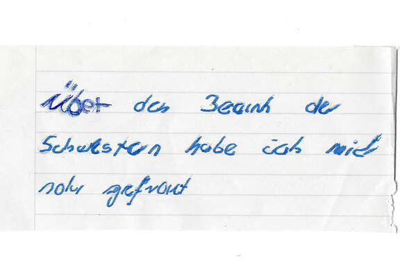 Die Teilnehmenden der Tagesstruktur haben ihre Erlebnisse aufgeschrieben