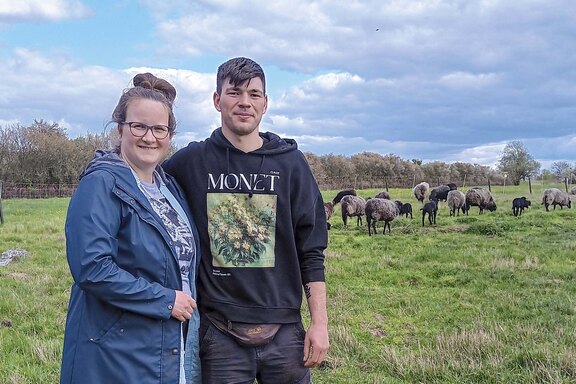 Madlen Engelmann (WG Tannenzweige) und Schäfer Nick  