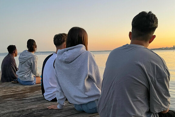 Sonnenuntergang am Strand  