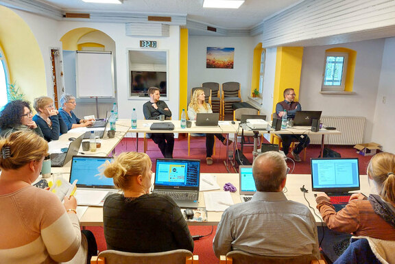 Im Seminarraum der Schreibwerkstatt