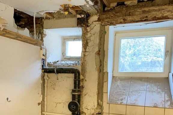 Großbaustelle in der WG Obermühle