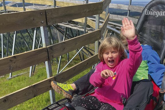 Spaß auf der Sommerrodelbahn  