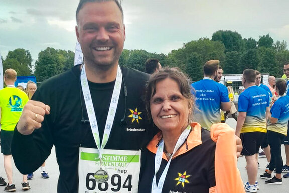 Geschafft! Gute Laune nach absolviertem Lauf.