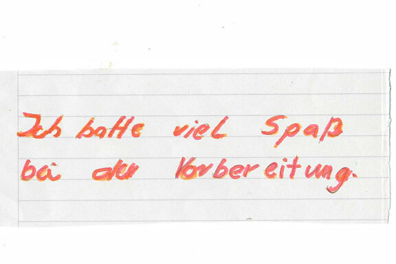 Die Teilnehmenden der Tagesstruktur haben ihre Erlebnisse aufgeschrieben