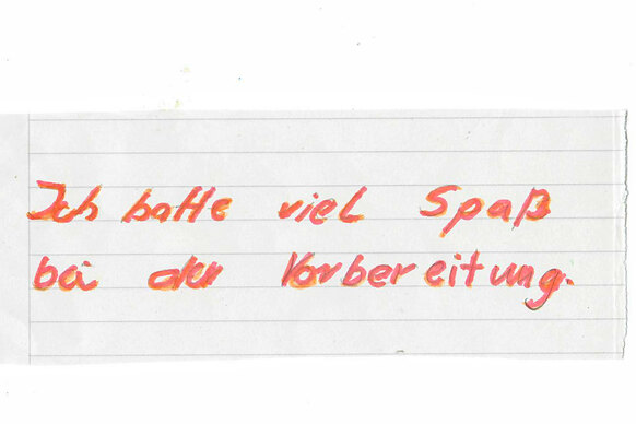Die Teilnehmenden der Tagesstruktur haben ihre Erlebnisse aufgeschrieben 