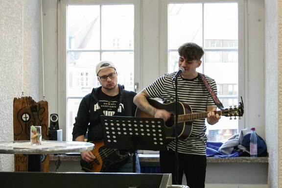 Sorgten für die musikalische Unterhaltung: Daniel Mezger und Patrice Peter Gerlach