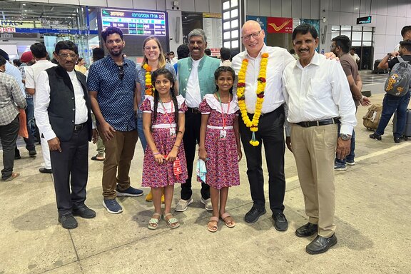 Empfang in Indien  