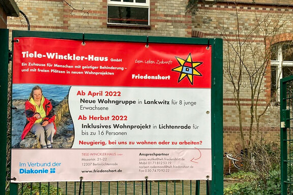 Mit Werbebannern werben wir für die neuen Angebote des TWH