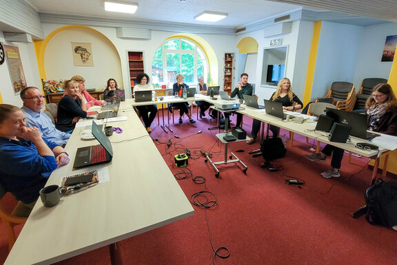 Im Seminarraum der Schreibwerkstatt