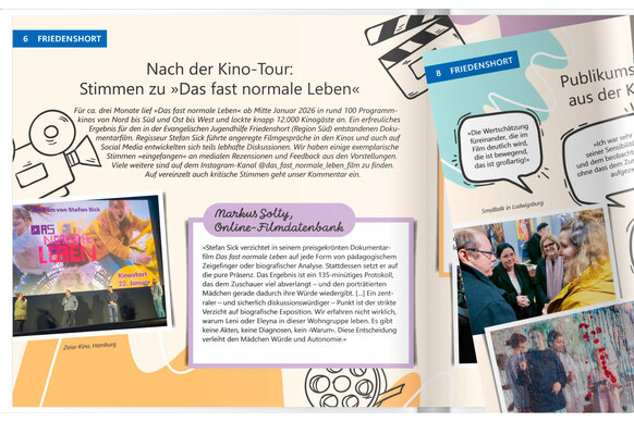 Darstellung aufgeblätter Heftseiten