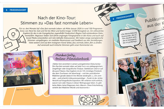Darstellung aufgeblätter Heftseiten