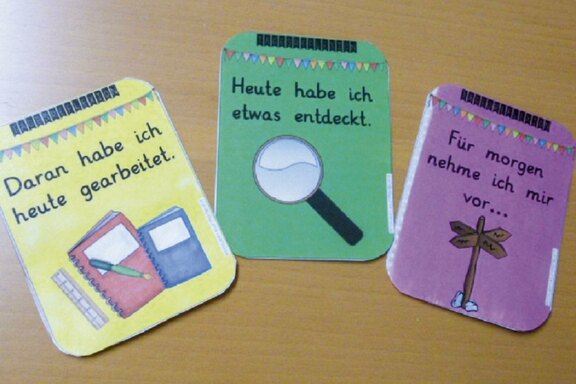 Die Kinder reflektieren, was sie erreicht haben und sich noch vornehmen
