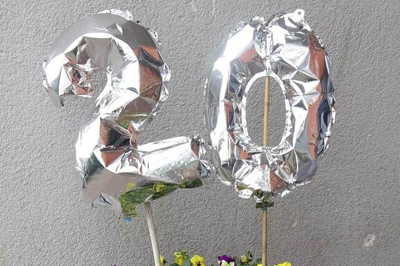 Luftballons am Eingang Luftballons am Eingang