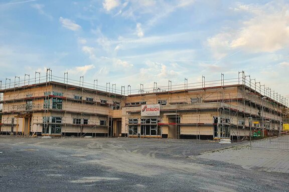 Die Kita-Baustelle Mitte Oktober 2022