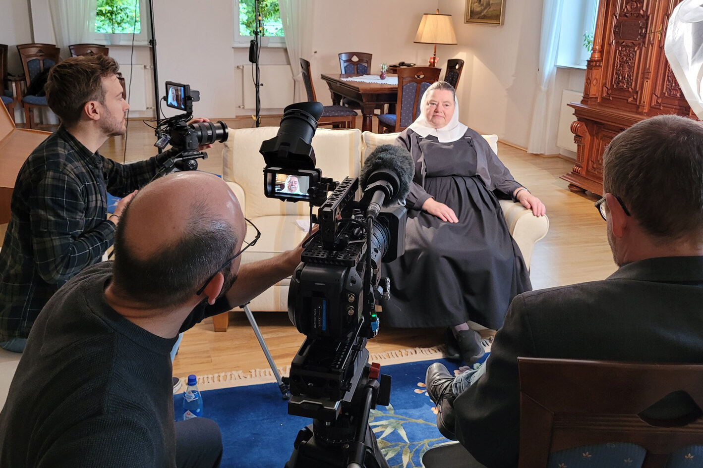 Einblick in die Dreharbeiten