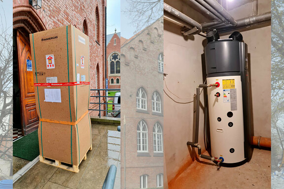 Durch Spenden konnte sehr rasch eine Warmwasseraufbereitung im Haus Zionsstille in Miechowice installiert werden