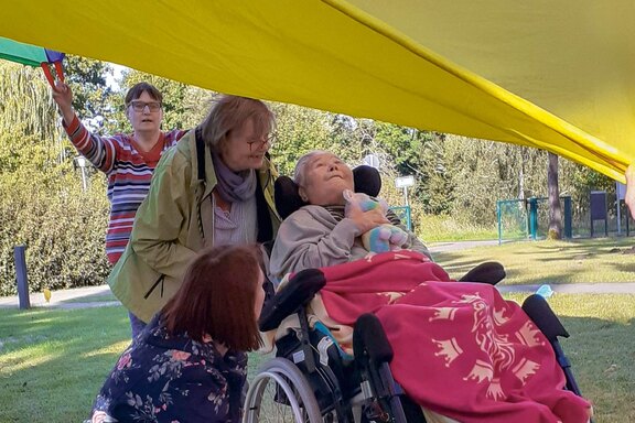 Die Spiele am Schwungtuch bereiteten Freude