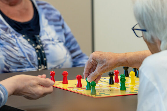 Bewohnenden beim Mensch-ärger-dich-nicht