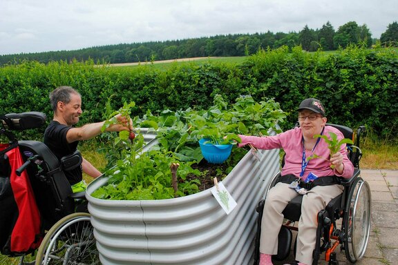 Gruppenbild rund ums Hochbeet