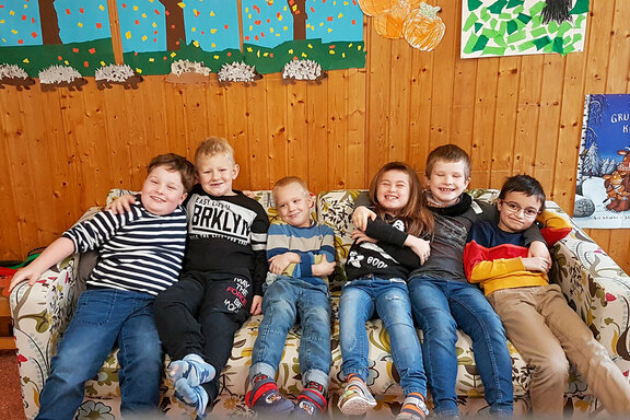 Die Schüler genießen die Pausen