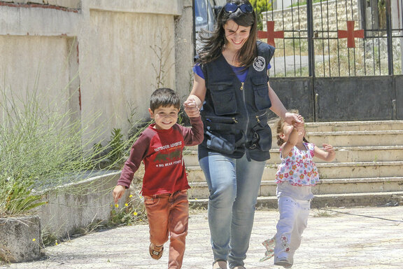 In Syrien hat Sally Arnouk unter anderem mit Kindern gearbeitet ...