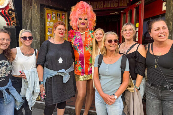 Spontanes Foto mit Olivia Jones