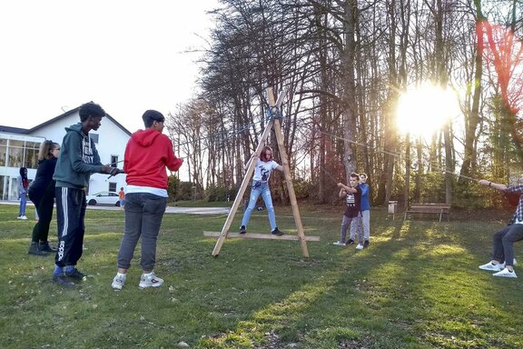 Auch auf dem Friedenshort-Gelände in Freudenberg fand eine Aktion statt