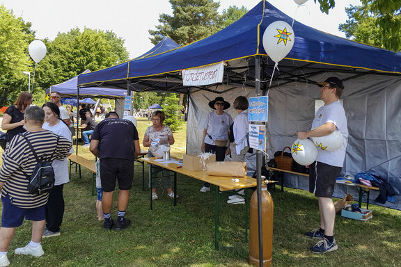 Stand beim Wettbewerb