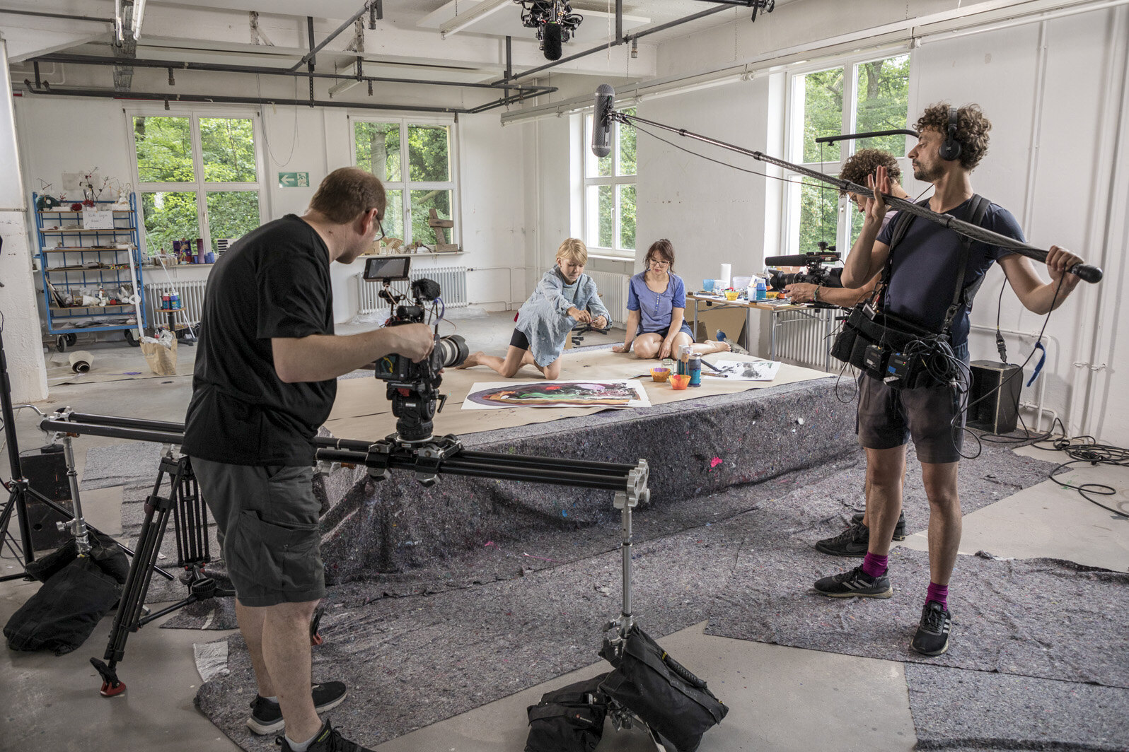 Dreh beim Action Painting