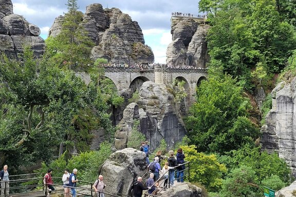 Basteibrücke in der Sächsischen Schweiz Basteibrücke in der Sächsischen Schweiz