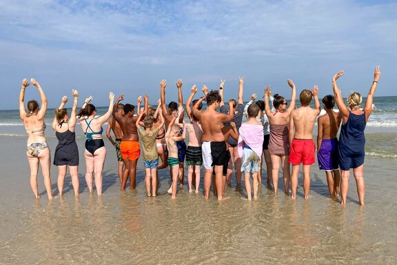 Die Gruppe hatte großen Spaß