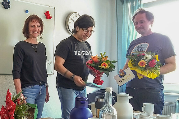 Der Dank von Katja Kaiser für die Mitarbeit ging ebenfalls an die Kollegen Ulrik Höninger (Bildmitte) und Petr Mikota