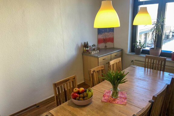 Freundlich heller Essbereich