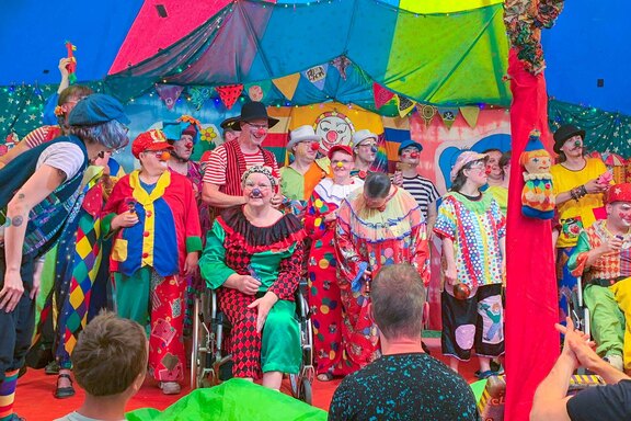 Die Zirkusshow gemeinsam mit dem Circus Bombastico war der Höhepunkt der Feier  