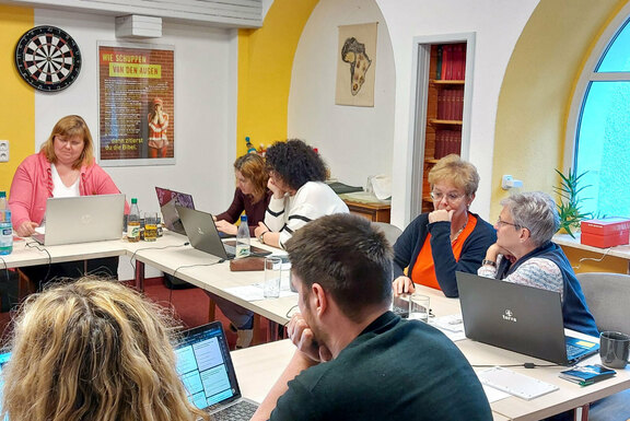 Im Seminarraum der Schreibwerkstatt