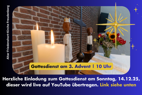 geschmückter Altar Friedenshortkirche
